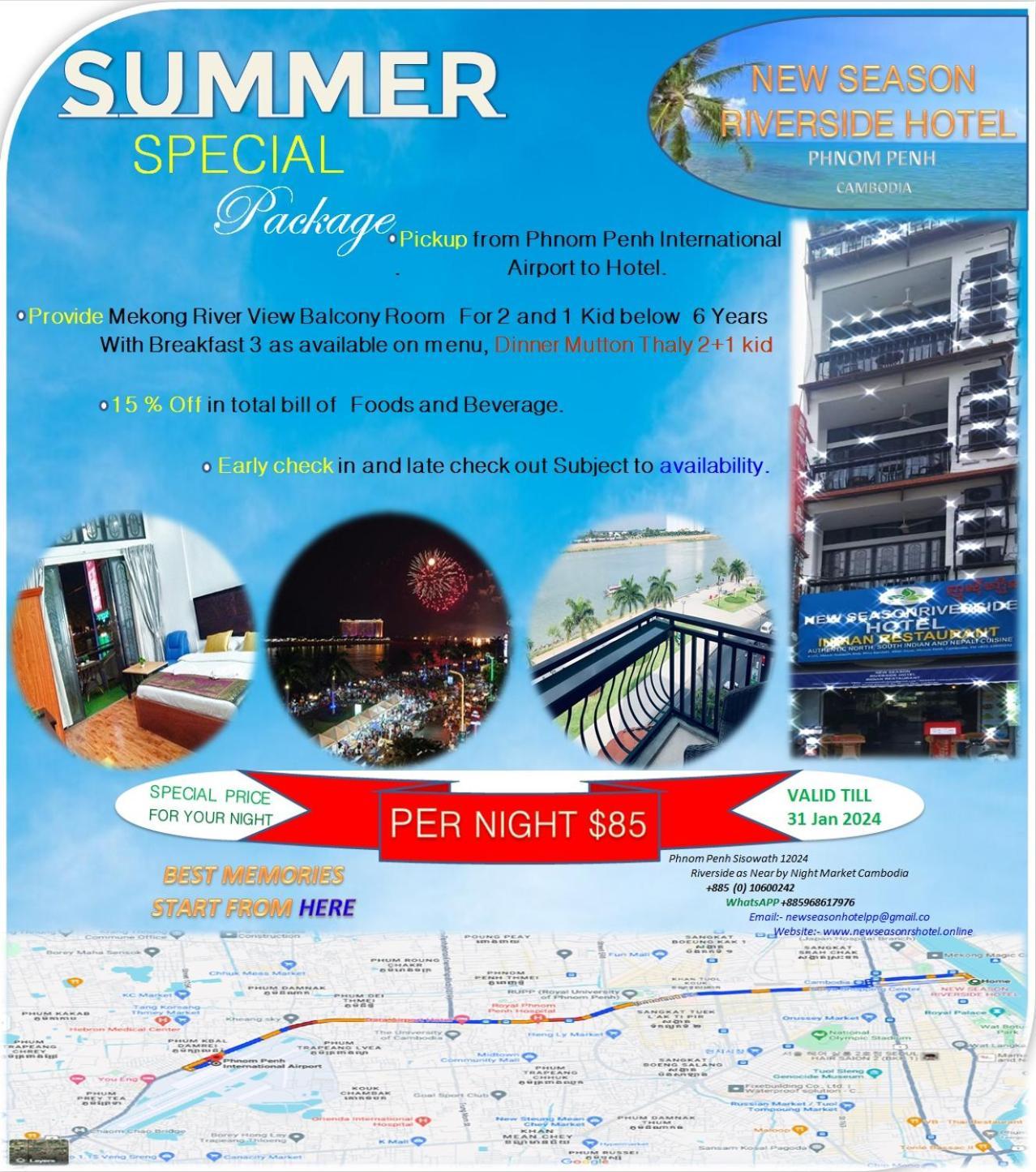 New Season Riverside Hotel Phnom Penh Luaran gambar